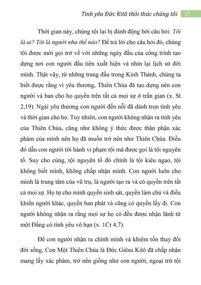 Tình yêu Đức Kitô thôi thúc chúng tôi